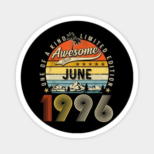 Awesome Since June 1996 Vintage 27th Birthday Magnet